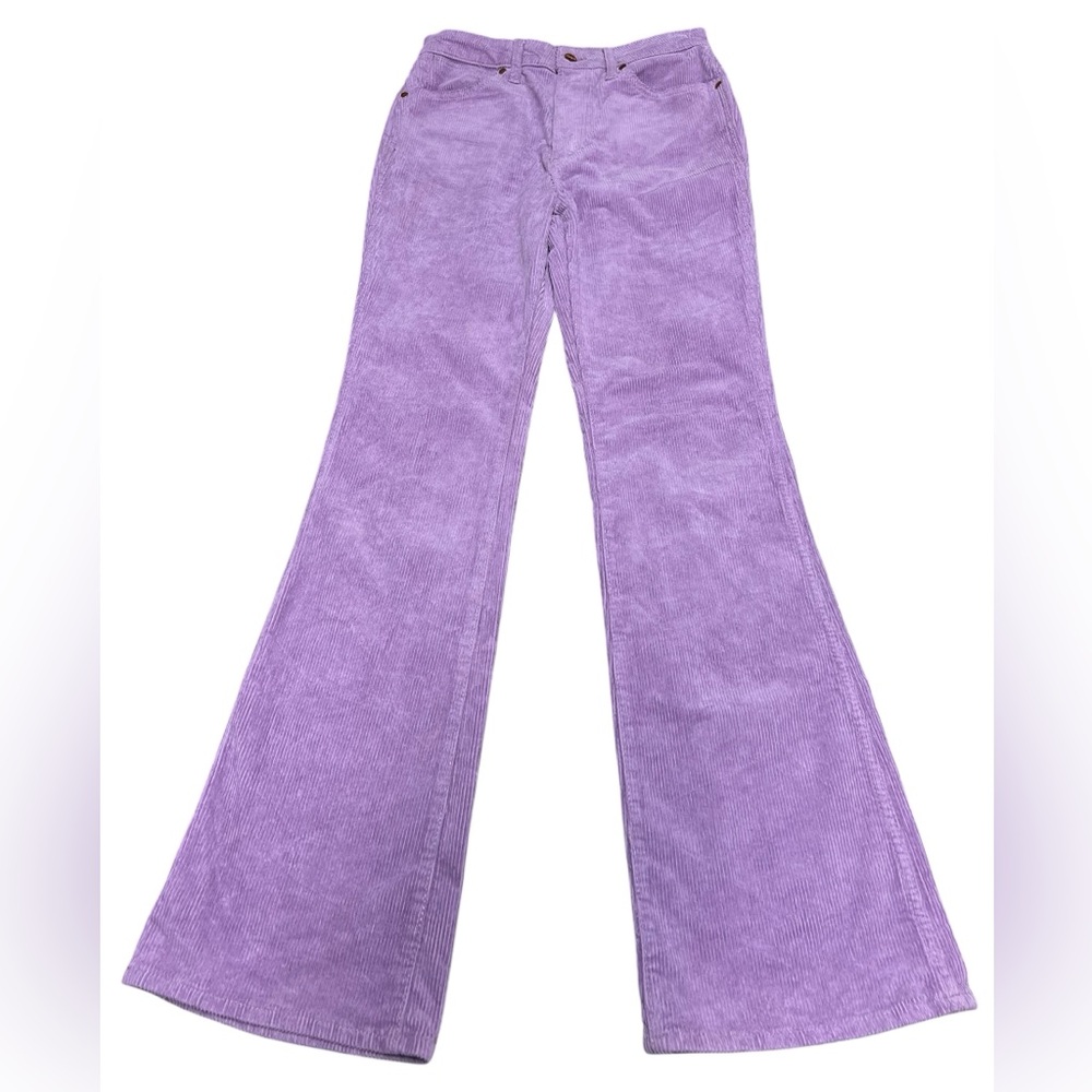 Wrangler Westward 626 high rise bootcut lilac purple corduroy pants boho cowgirl - Picture 5 of 14